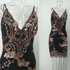 Sexy suspender back sequin dress summer women's clothing