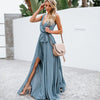 Sexy women Strap Maxi Dress V Neck Backless Chiffon Bandage beach Party Dress elegant Summer boho long dress vestidos 2023 new