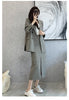 Autumn Blazer Skirt Suits Korean Women Two Piece Set Long Sleeve Suit Jacket + Split Skirt Elegant Office Lady 2 Piece Outfits