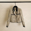 2023 autumn and winter women's clothing styles Contrast Color Jacket with Skirt Suit 0922