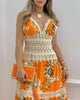 Daily Wear Casual Bodycon Party Long Dresses 2023 Women Spring Summer Sexy Floral Print Contrast Lace Split Hem Maxi Dress