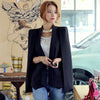 Shawl Collar Split Sleeve Cloak Blazer Cape Women's Spring Solid Color OL Suit Jacket Coat Black White
