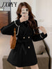 Shawl Detachable Contrasting Windbreaker Spring And Autumn Women's Clothing Design Sense High-End Korean Style Wear Coat