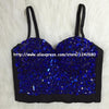 Hand-made Beaded Gaga Rhinestone Bustier Pearls Push Up Night Club Bralette Women's Bra Cropped Top Vest Plus Size