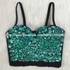 Hand-made Beaded Gaga Rhinestone Bustier Pearls Push Up Night Club Bralette Women's Bra Cropped Top Vest Plus Size