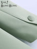 SheBlingBling Za Woman Blazer Green Casual Single Button Notched Straight Office Lady Elegant Blazers Long Sleeve Coats