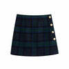 SheBlingBling Za Women's Two Piece Blazers Suits Plaid Cropped Jackets Set Female Coats Vintage Slim Outwear Crop Top Workwear