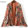 Blazer feminino manga longa Women Floral Blazer blaser Pink Casual Blazers Pocket