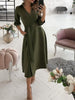Shein Romwe Blusas Mujer De Moda 2022 Fall Pocket Design Butterfly Print Wrap Dress Vestidos Elegantes Para Feminine Clothes