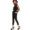 Lantern Sleeve Lace Crochet Jumpsuit Women Black Long Sleeve Collar Neck Ladies Work Jumpsuit 2022 Elegant Jumpsuit