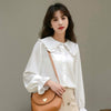 Shirts Women Solid Simple  Spring Korean Style Chic Trendy Casual Blouses Elegant Vintage Womens Streetwear All-match