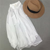 Shirts Women Summer Thin Chiffon Soft Breathable Sheer See-through Full Blouses Basic All-match Female Chic Loose New