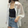 Shirts Women Summer Thin Chiffon Soft Breathable Sheer See-through Full Blouses Basic All-match Female Chic Loose New