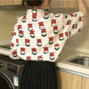 Shirts Women Trendy Korean Style Chic Ladies Top Friends Short Sleeve Summer Ins Floral Stylish Female Blouse Loose Harajuku