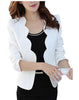 Short Blazer Outerwear 2023 Design Slim Fitted Office Lady Work Blue Black Red White Women's One Button Curved Blazer Jacket