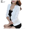 Short Blazer Outerwear 2023 Design Slim Fitted Office Lady Work Blue Black Red White Women's One Button Curved Blazer Jacket