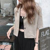 Short Blazer Tops Summer Office Lady Elegant Blazer Cute Single-Breasted Design Womens Jackets And Coats Blazers Flhjjlwoc