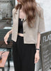 Short Blazer Tops Summer Office Lady Elegant Blazer Cute Single-Breasted Design Womens Jackets And Coats Blazers Flhjjlwoc