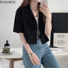 Short Blazer Tops Summer Office Lady Elegant Blazer Cute Single-Breasted Design Womens Jackets And Coats Blazers Flhjjlwoc
