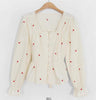 Short Chic Tops Summer Long Sleeve Autumn Basic Shirts Single Breasted Button Blouse Korea Style Peplum Women Tops Bow Tie