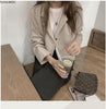 Short Coat Outerwear 2023 Fall Autumn Spring Long Sleeve Chic Korean Office Lady Women Work Solid Black Crop Blazer