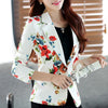Short Elegant Blazer Women Flower Plus Size Korean Working Ladies Office Suit Jacket Female Blaser Feminino Formal Coat X50054