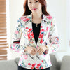 Short Elegant Blazer Women Flower Plus Size Korean Working Ladies Office Suit Jacket Female Blaser Feminino Formal Coat X50054