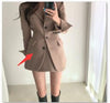 Short Skirt Suit Woolen Coat Female Autumn and Winter Thickening Korean Casual Slim Woolen Blends Blazer Jacket 2022 K1060
