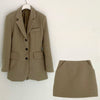 Short Skirt Suit Woolen Coat Female Autumn and Winter Thickening Korean Casual Slim Woolen Blends Blazer Jacket 2022 K1060