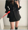 Short Skirt Suit Woolen Coat Female Autumn and Winter Thickening Korean Casual Slim Woolen Blends Blazer Jacket 2022 K1060