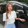 Short Sleeve Blazers Women Design Summer All-match Straight Chic Temperament Outerwear Korean Style Streetwear Crop Tops