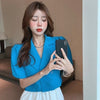 Short Sleeve Blazers Women Design Summer All-match Straight Chic Temperament Outerwear Korean Style Streetwear Crop Tops