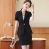Short Sleeve Business Women Skirt Suits Summer 2022 Temperament Slim Blazer And Skirt Office Ladies Work Wear