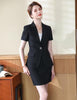 Short Sleeve Business Women Skirt Suits Summer 2022 Temperament Slim Blazer And Skirt Office Ladies Work Wear