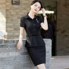 Short Sleeve Suits Uniform Women Summer Thin Professional Temperament OL Slim Blazer And Skirt Office Ladies Work Wear