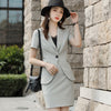 Short Sleeve Suits Women Thin Summer 2022 Temperament Business Formal Slim Blazer And Skirt Office Ladies Work Wear