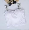 Short Top 2022 Printing New Arrival Summer Women Top Cropped Letter Halter Crop Top Female All Matches Cute Tank Tops For Women