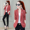 Short Women's Blazer Jacket 2023 Spring Autumn Thin Slim Long Sleeve Outwear Single Button Women Casual Suit Blazer Tops