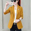 Short Women's Blazer Jacket 2023 Spring Autumn Thin Slim Long Sleeve Outwear Single Button Women Casual Suit Blazer Tops