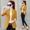 Short Women's Blazer Jacket 2023 Spring Autumn Thin Slim Long Sleeve Outwear Single Button Women Casual Suit Blazer Tops