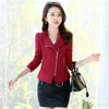 Short Zipper Jacket Women 2022 Spring Autumn New Long Sleeve Blazers Women Fashion Solid Color Slim Large Size Blazer Suit Z208