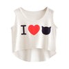 Short-vest Tank-top Ribbed 2022 Women's Casual O-neck Solid Printing Slim Asymmetry Vest Hedging Tee Shirt Tops Женское Платье