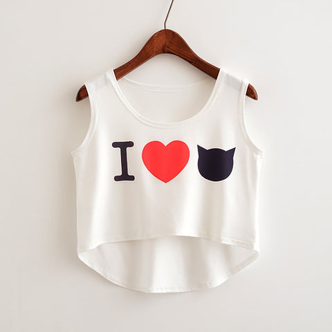 Short-vest Tank-top Ribbed 2022 Women's Casual O-neck Solid Printing Slim Asymmetry Vest Hedging Tee Shirt Tops Женское Платье