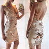 Vestidos Party Dresses Elegant Sexy V Neck Vintage Sequin Bodycon Bandage Dress Mini Summer Beach Women Dresses