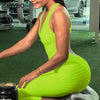 Backless Skinny Fitness Summer Jumpsuit Women Sleeveless V-Neck Sexy Rompers Womens Jumpsuit Casual Short Women Jumpsuit