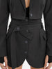 Sibybo Two Piece Sets Blazer And Skirt 2022 Autumn Women Notched Collar Cropped Blazer Black Mini Skirts Femme Casual Outfits