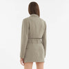 Sibybo Two Piece Sets Blazer And Skirt 2022 Autumn Women Notched Collar Cropped Blazer Black Mini Skirts Femme Casual Outfits