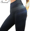Fashion athleisure ruched leggings for women high waist jeggings sportswear bodybuilding elastic fitness legging