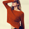 Simenual 2022 Fashion yellow sweaters for women autumn winter knitted jumper sueter mujer side slit lady's sweater pull clothes