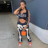 Simenual Skull Print Cyber Ghetto Baddie Clothes Denim Jeans Street Style Zip Up Women Skeleton Pants Urban Style Vintage 2022